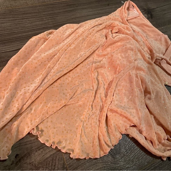 Vintage Lingerie nightie shimmer peach made in Canada by Dalmys - Picture 13 of 14
